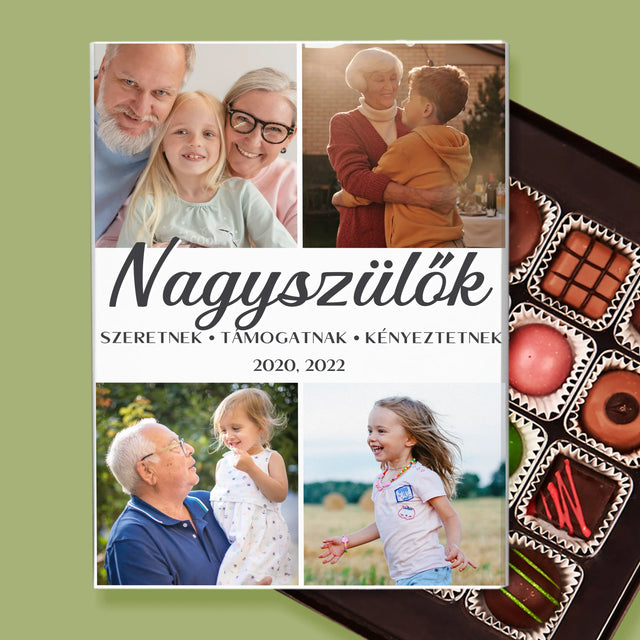 Fotókollázs: Szretett Nagyszülők - Praliné
