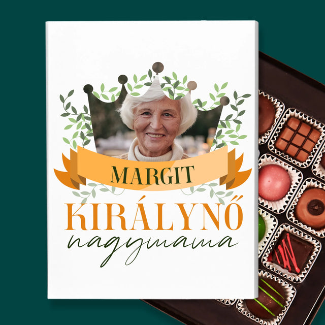 Fotó És Felirat: Nagymama Királynő - Praliné