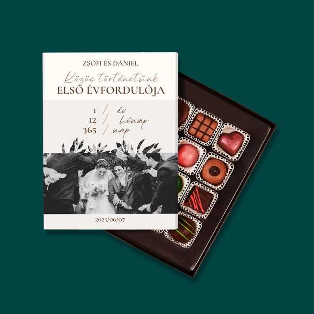 Fotó És Felirat: Első Évforduló - Praliné