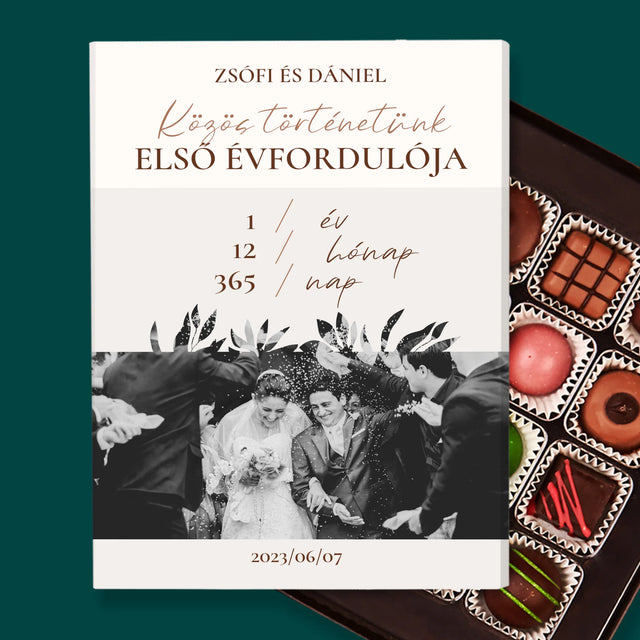 Fotó És Felirat: Első Évforduló - Praliné