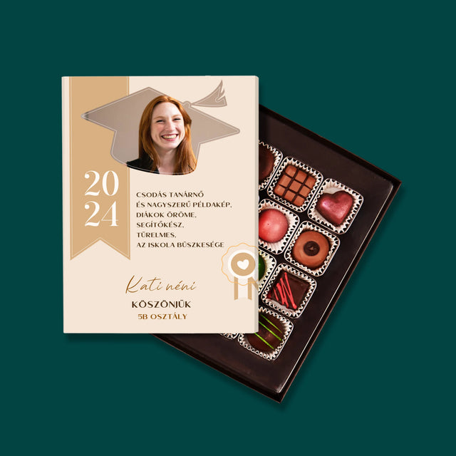 Fotó És Felirat: Oklevél Tanár Részére - Praliné