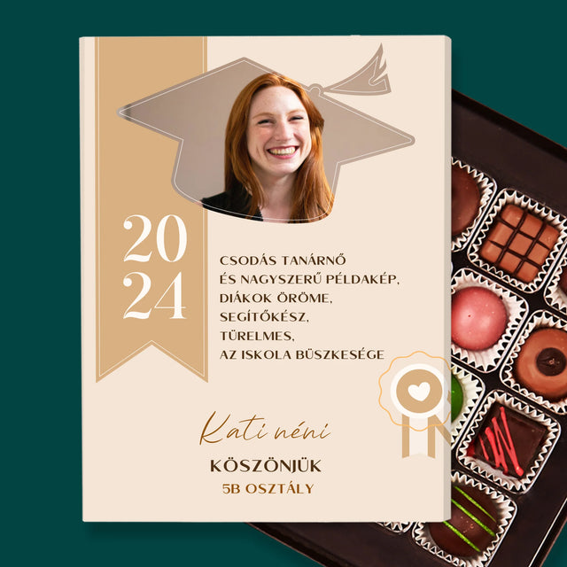 Fotó És Felirat: Oklevél Tanár Részére - Praliné