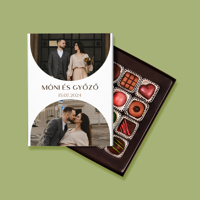 Fotókollázs: Esküvői Dátum - Praliné