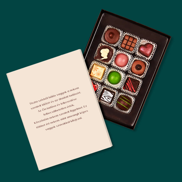 Fotó És Felirat: Oklevél Tanár Részére - Praliné