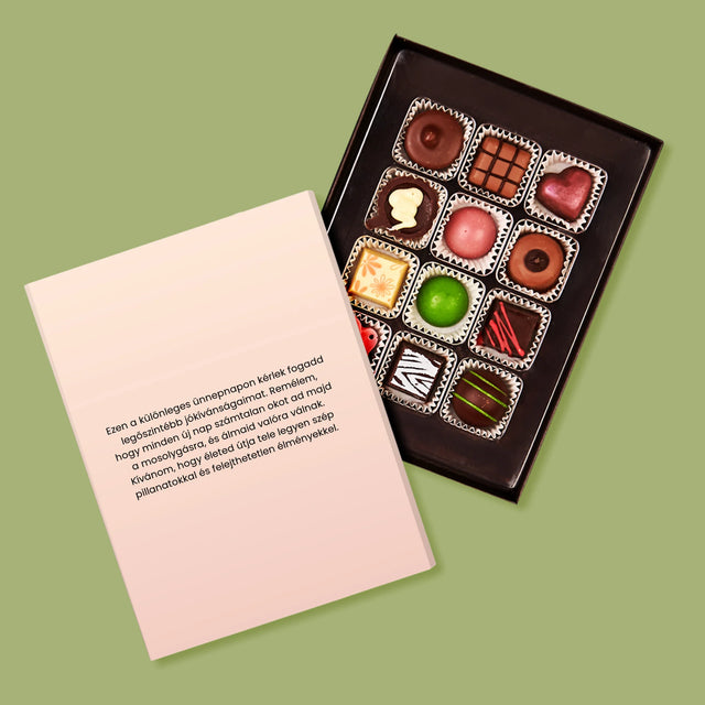 Fotó És Felirat: Szeretünk Anyu - Praliné