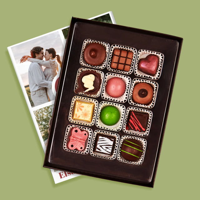 Fotókollázs: Első Évforduló Szív - Praliné