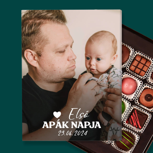 Fotó és felirat: Első Apák napja - Személyre szabott pralinék | HU