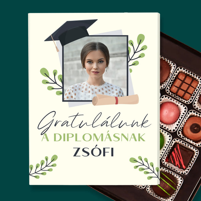 Fotó És Felirat: Gratulálunk A Diplomásnak - Praliné