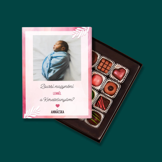 Fotókollázs: Keresztanya Felkérő - Praliné