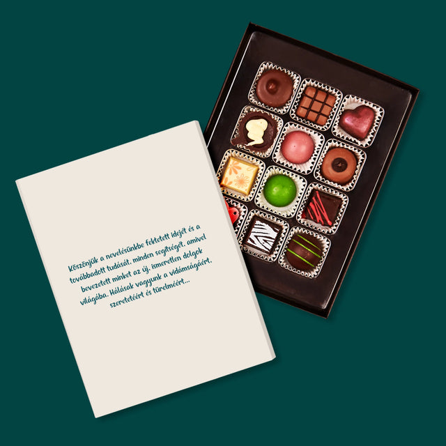 Fotó És Felirat: Köszönet Az Óvónőnek - Praliné