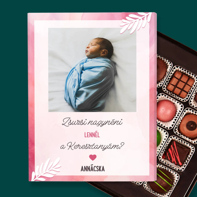 Fotókollázs: Keresztanya Felkérő - Praliné