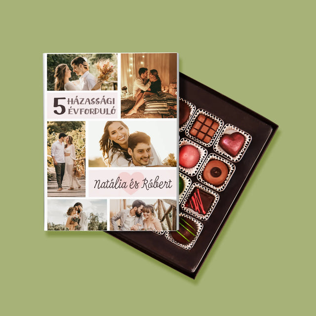 Fotókollázs: 5. Házassági Évforduló - Praliné