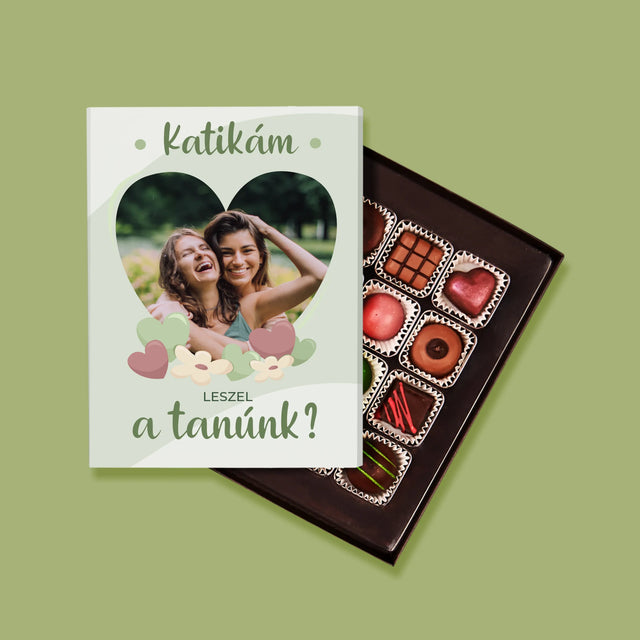 Fotó és aláírás: Leszel a koszorúslányom virágai - Személyre szabott pralinék | HU