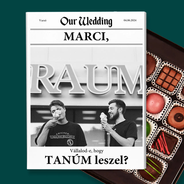 Fotó És Felirat: Our Wedding Tanú - Praliné