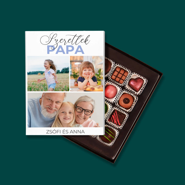 Fotókollázs: Szeretünk Papa - Praliné
