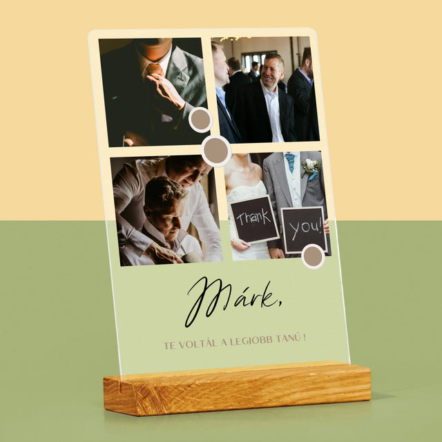 Fotókollázs: Tanúnak Koszönet Kollázs Fotókból - Akrilüvegre Nyomtatott Kép