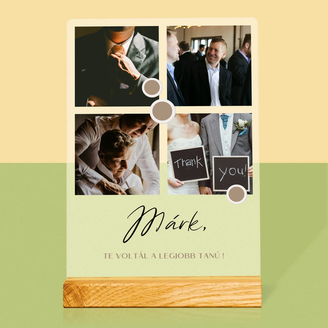 Fotókollázs: Tanúnak Koszönet Kollázs Fotókból - Akrilüvegre Nyomtatott Kép