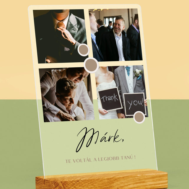Fotókollázs: Tanúnak Koszönet Kollázs Fotókból - Akrilüvegre Nyomtatott Kép