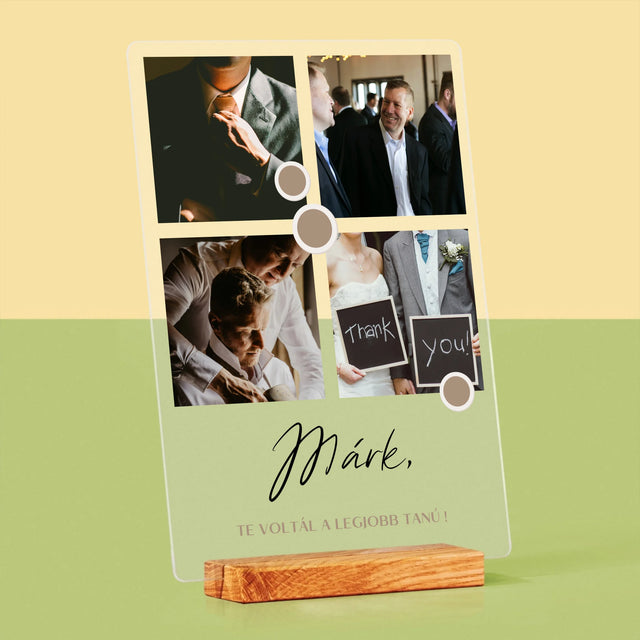 Fotókollázs: Tanúnak Koszönet Kollázs Fotókból - Akrilüvegre Nyomtatott Kép