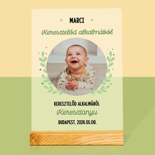 Fotó És Felirat: Keresztelő Alkalmából - Akrilüvegre Nyomtatott Kép