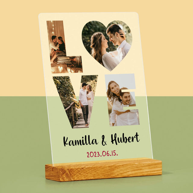 Szó Fotókból: Love A Fényképeidből - Akrilüvegre Nyomtatott Kép