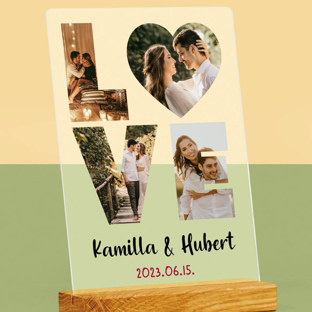 Szó Fotókból: Love A Fényképeidből - Akrilüvegre Nyomtatott Kép