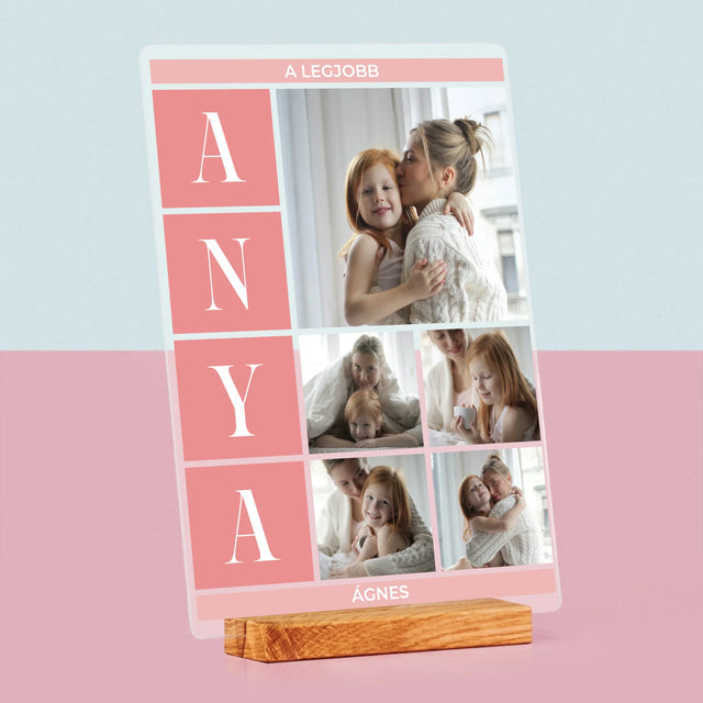 Fotókollázs: A Legjobb Anya Kollázs - Akrilüvegre Nyomtatott Kép