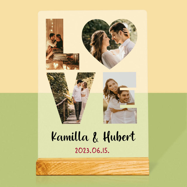 Szó Fotókból: Love A Fényképeidből - Akrilüvegre Nyomtatott Kép