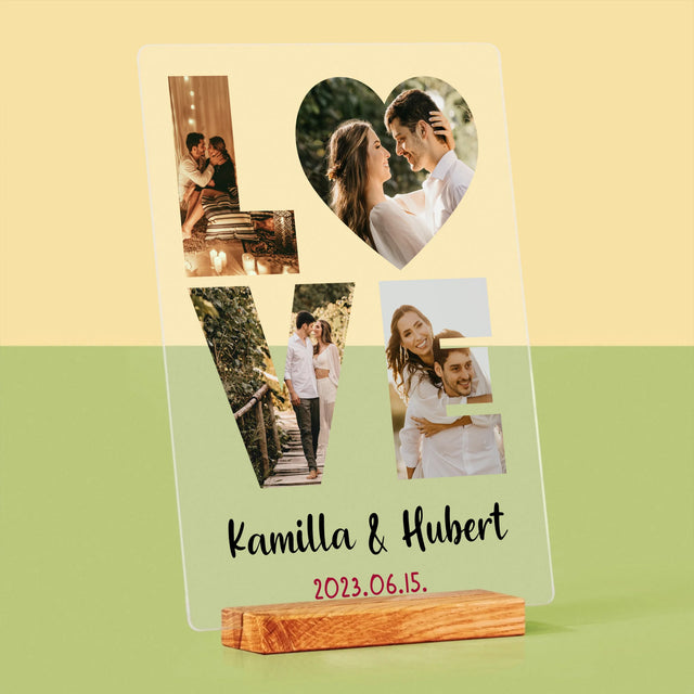 Szó Fotókból: Love A Fényképeidből - Akrilüvegre Nyomtatott Kép