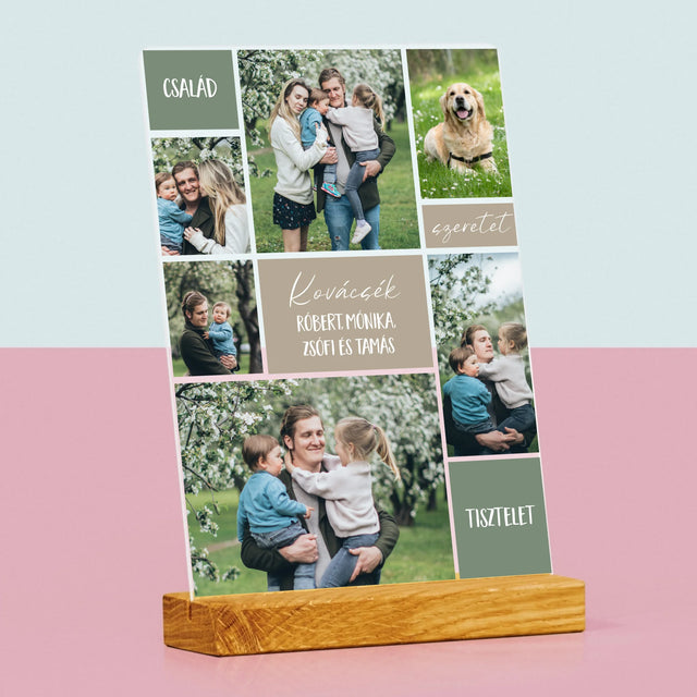 Fotókollázs: Családi Fotókollázs - Akrilüvegre Nyomtatott Kép