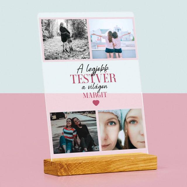 Fotókollázs: A Legjobb Lánytestvér - Akrilüvegre Nyomtatott Kép