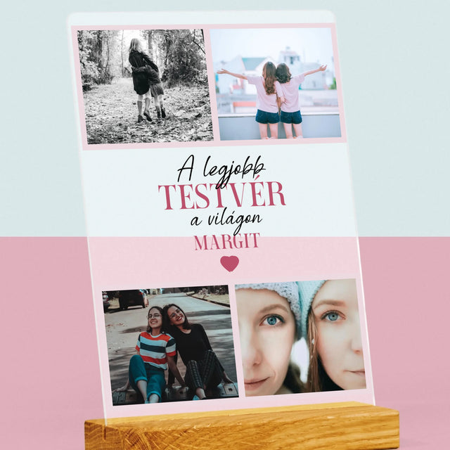 Fotókollázs: A Legjobb Lánytestvér - Akrilüvegre Nyomtatott Kép