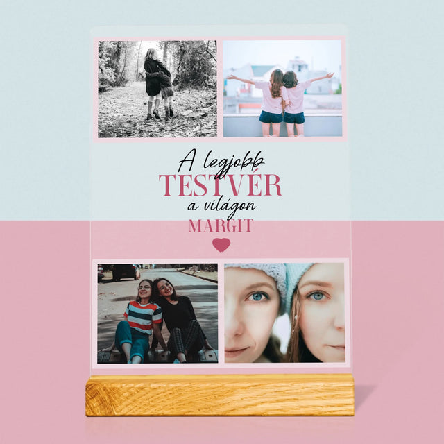 Fotókollázs: A Legjobb Lánytestvér - Akrilüvegre Nyomtatott Kép