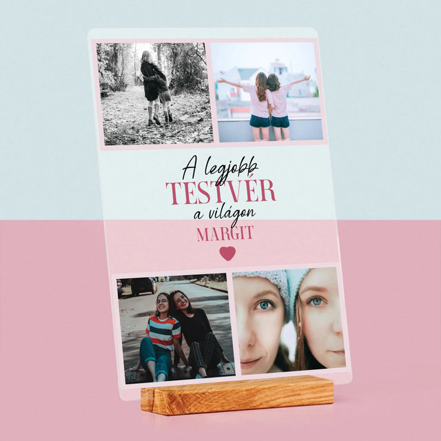 Fotókollázs: A Legjobb Lánytestvér - Akrilüvegre Nyomtatott Kép