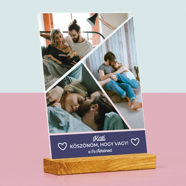 Fotókollázs: Köszönöm, Hogy Vagy - Akrilüvegre Nyomtatott Kép