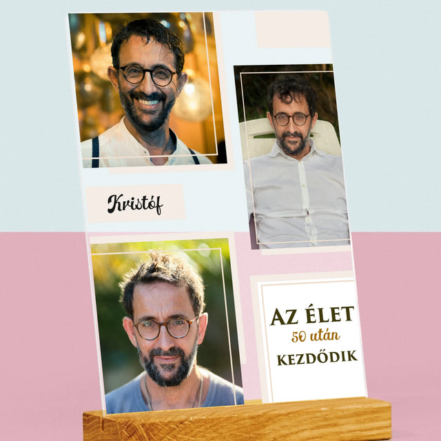 Fotókollázs: Az Élet 50 Után Kezdődik - Akrilüvegre Nyomtatott Kép