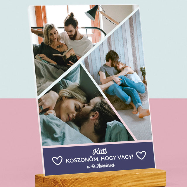 Fotókollázs: Köszönöm, Hogy Vagy - Akrilüvegre Nyomtatott Kép