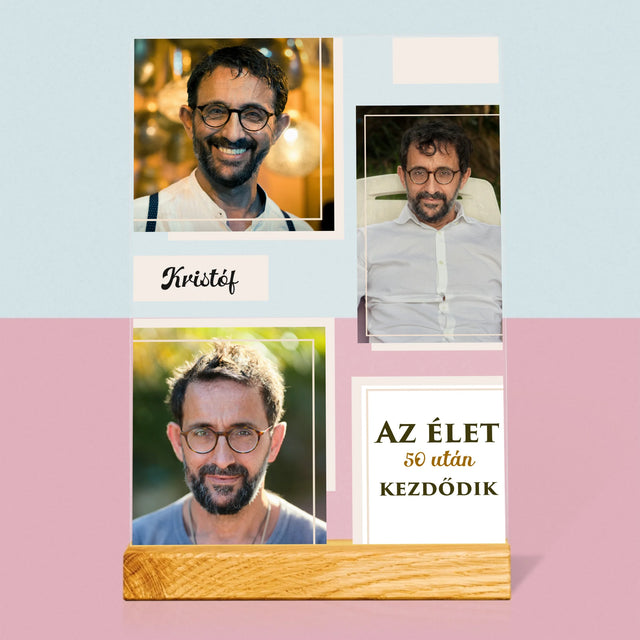 Fotókollázs: Az Élet 50 Után Kezdődik - Akrilüvegre Nyomtatott Kép