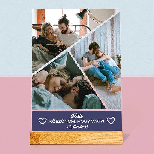 Fotókollázs: Köszönöm, Hogy Vagy - Akrilüvegre Nyomtatott Kép