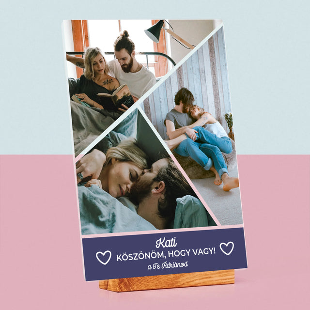 Fotókollázs: Köszönöm, Hogy Vagy - Akrilüvegre Nyomtatott Kép