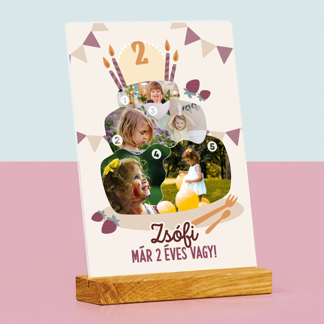 Alakzat Fotókból: Születésnapi Torta - Akrilüvegre Nyomtatott Kép