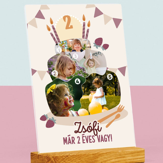 Alakzat Fotókból: Születésnapi Torta - Akrilüvegre Nyomtatott Kép