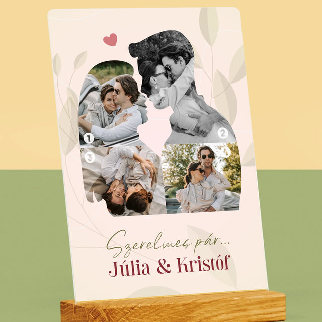 Alakzat Fotókból: Szerelmes Pár - Akrilüvegre Nyomtatott Kép