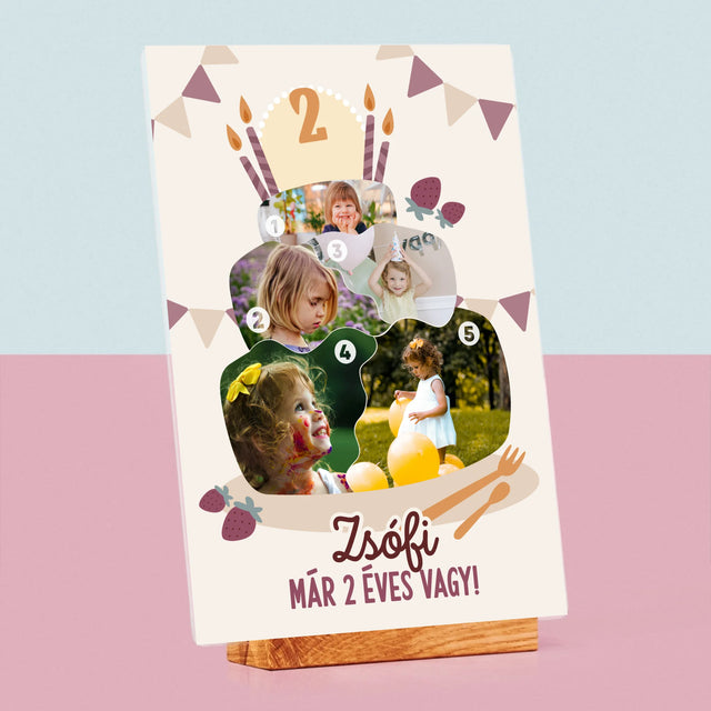 Alakzat Fotókból: Születésnapi Torta - Akrilüvegre Nyomtatott Kép