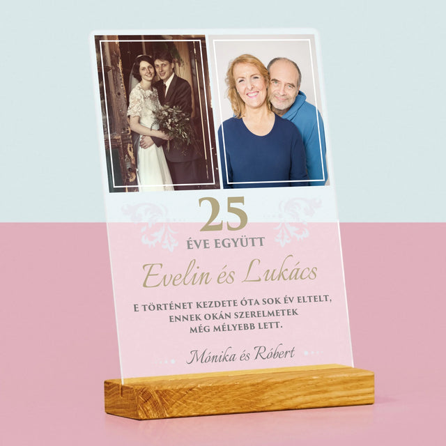 Fotókollázs: 25 Éve Együtt - Akrilüvegre Nyomtatott Kép