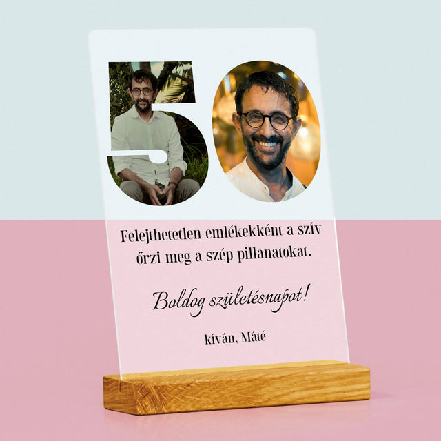 Szó Fotókból: 50 Szülinap - Akrilüvegre Nyomtatott Kép