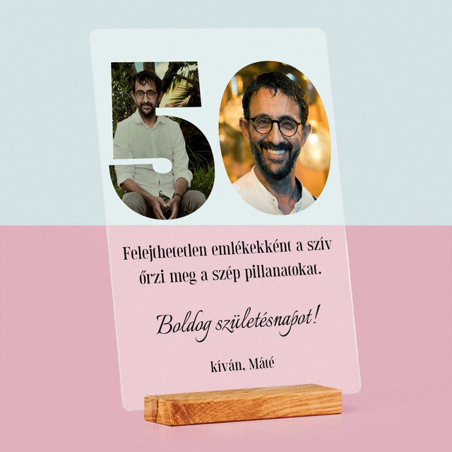 Szó Fotókból: 50 Szülinap - Akrilüvegre Nyomtatott Kép