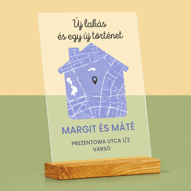 Városi Térkép: Várostérkép: Új Lakás - Akrilüvegre Nyomtatott Kép