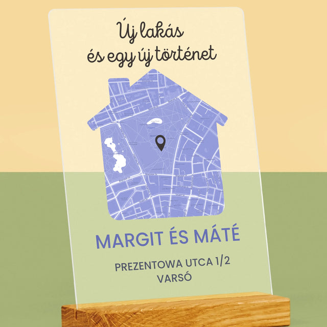 Városi Térkép: Várostérkép: Új Lakás - Akrilüvegre Nyomtatott Kép