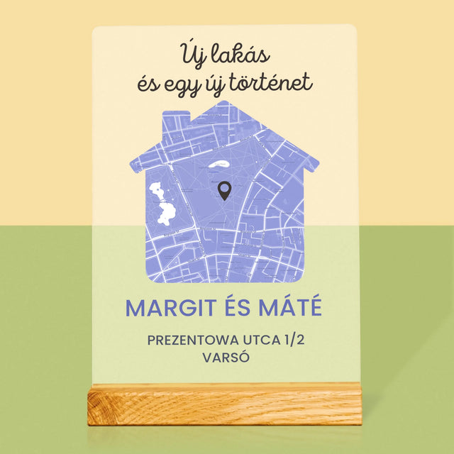 Városi Térkép: Várostérkép: Új Lakás - Akrilüvegre Nyomtatott Kép